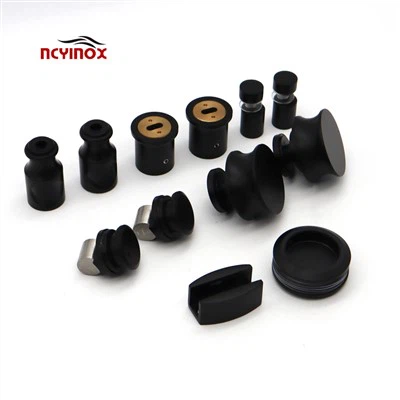Ferragens modernas de aço inoxidável Essence Black Satin Bypass para porta de chuveiro deslizante