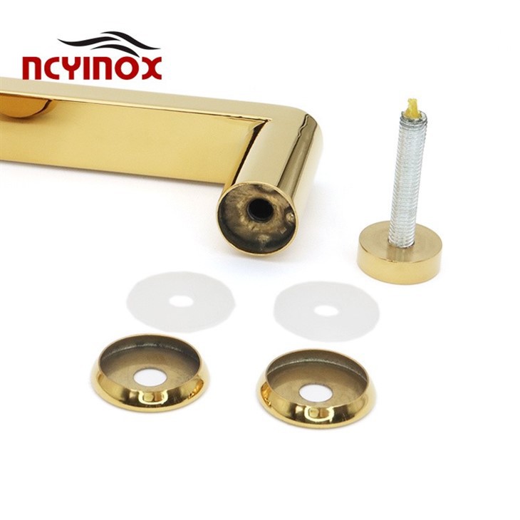 Stainless Steel Glass Door Handle L Type Pulls Towel Bar For Shower Door