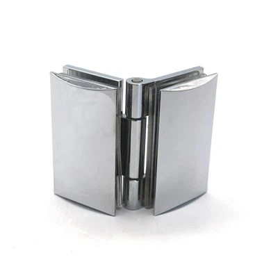 Dobradiça de porta de chuveiro de vidro sem moldura de aço inoxidável curva Acessórios de chuveiro