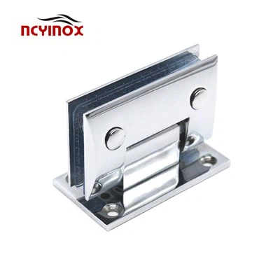 Dobradiças de porta de chuveiro hidráulicas de liga de zinco de 90 graus, dobradiça de porta de vidro interna